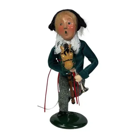 Byers' Choice Fritz Boy Caroler Stick Horse Bugle First Edition 1994 Christmas
