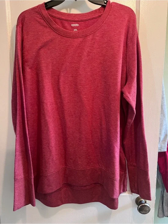 Sonoma Women's Crewneck Sweater in Berry Red