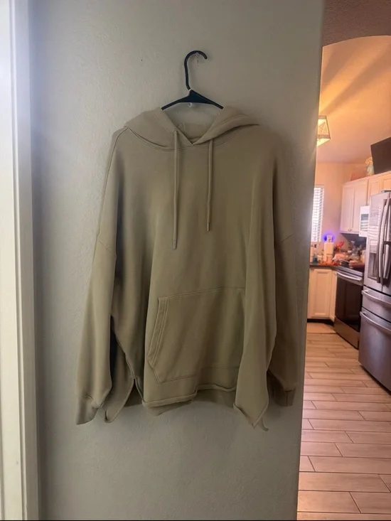 Athleta  Beige Oversized Hoodie Sweatshirt