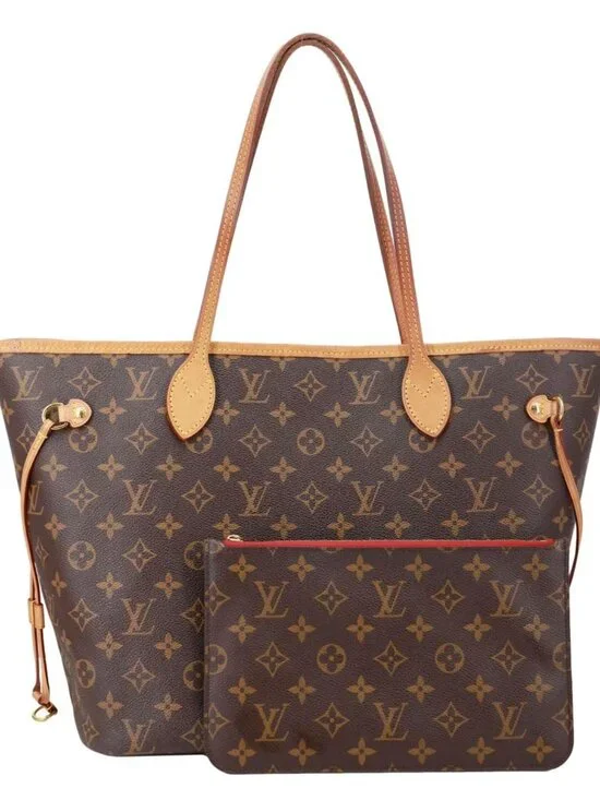 Louis Vuitton  Neverfull MM Monogram Canvas Shoulder Bag Brown