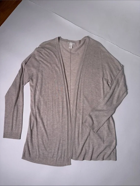 H&M Light Taupe Open-Front Women's Cardigan