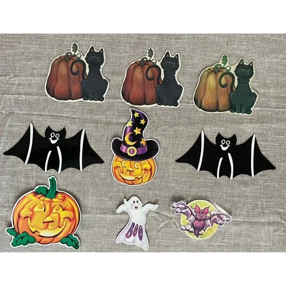 Vintage Halloween Die Cut Theme Magnets‎ Large Flexible Glossy