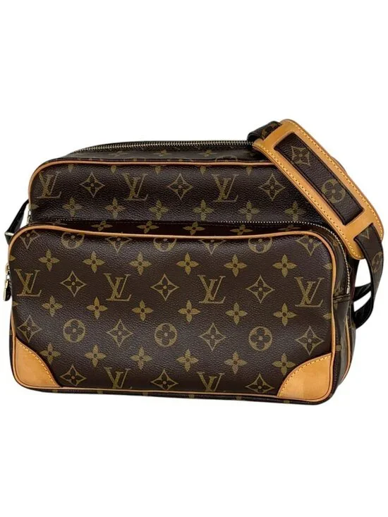 Louis Vuitton Nile Shoulder Bag Monogram Brown