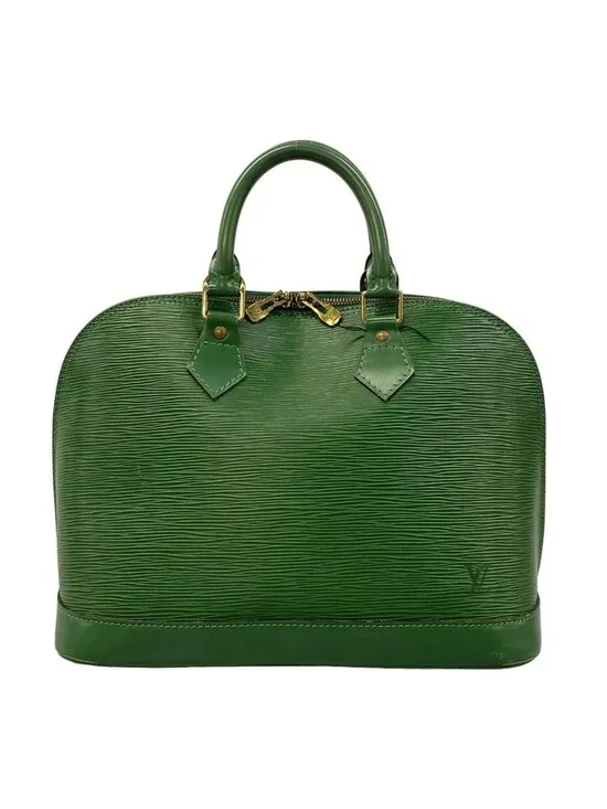 Louis Vuitton Handbag Epi Alma Borneo Green Leather