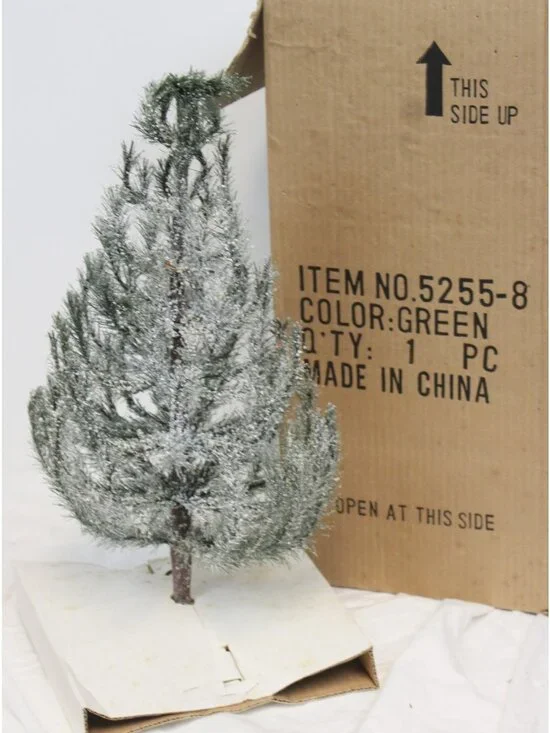 1990s Dept 56 Flocked Evergreen Tree 18