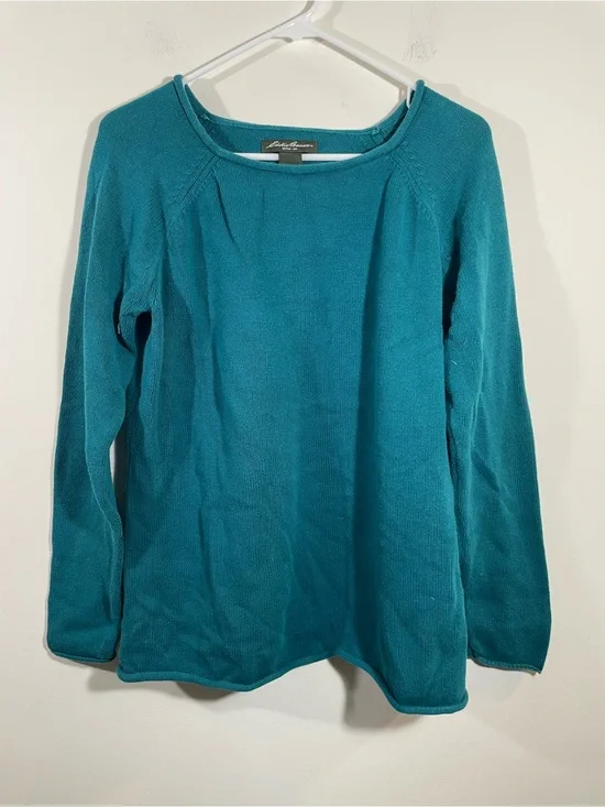 Eddie Bauer 100% cotton roll neck sweater L