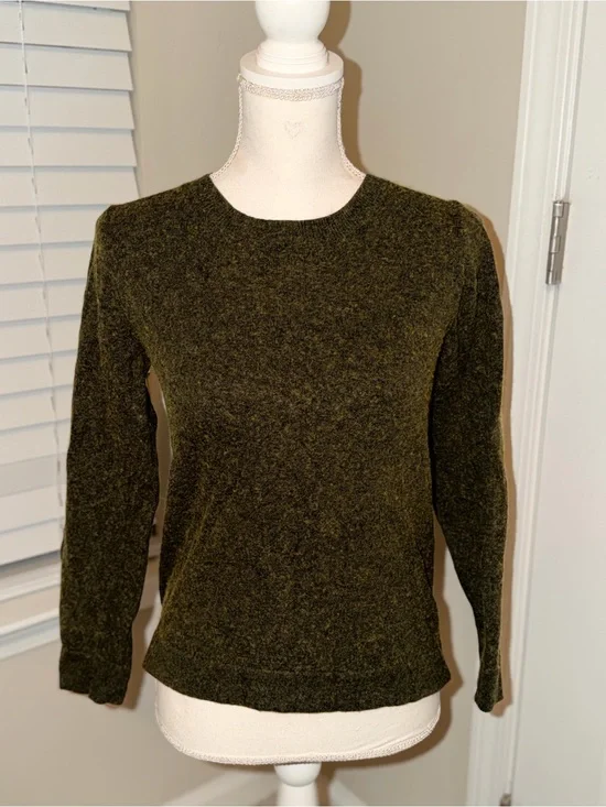 J. Crew Olive Crewneck Sweater