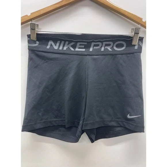 Nike Pro Dri-FIT Women Black 3 Inch Compression Athletic Training Shorts Medium