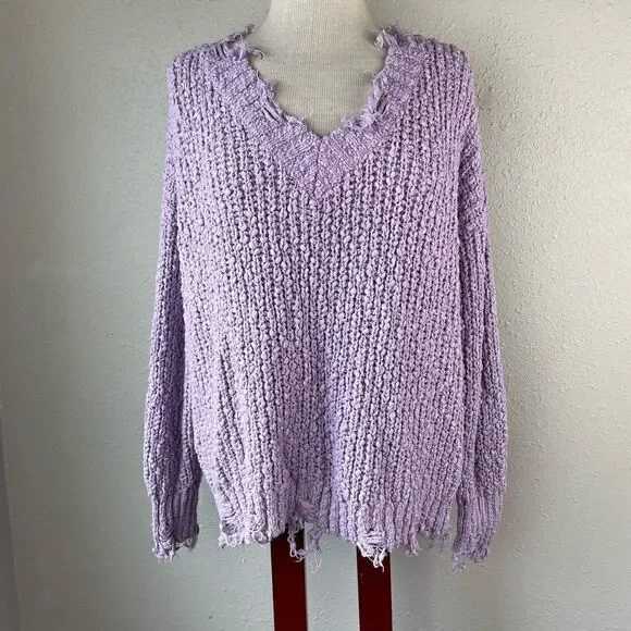 Forever 21 Pastel Purple Sweater Size S EUC