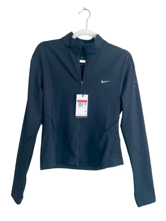 Nike Swift Dri-FIT Full Zip Running Top Women L Black IB1998-010 NWT