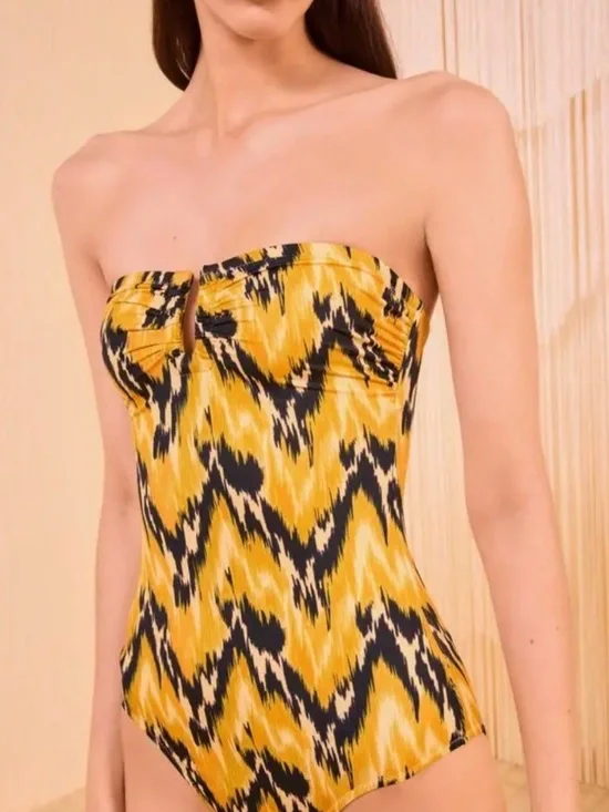 NWT ULLA JOHNSON MONTERERY STRAPLESS  MALLIOT ONE PIECE BATHING SUIT MSRP $360