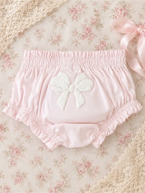 Mud Pie Pink and White Baby Bloomer Bundle