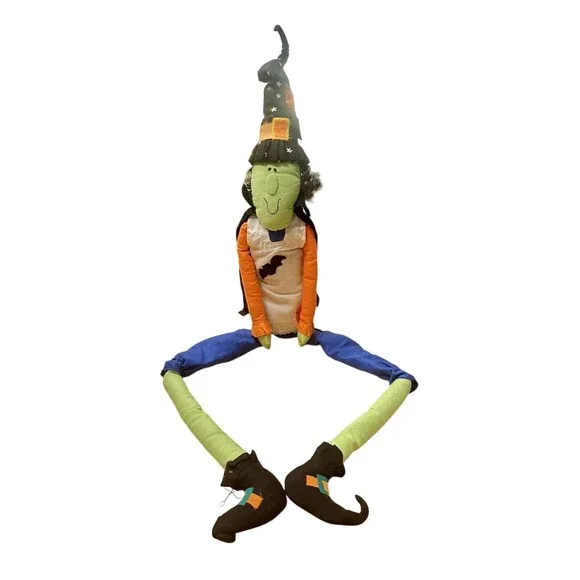 Vintage RARE 1998 Halloween‎ Shelf Sitter WITCH Bean Bag Bottom 32 Inches Long