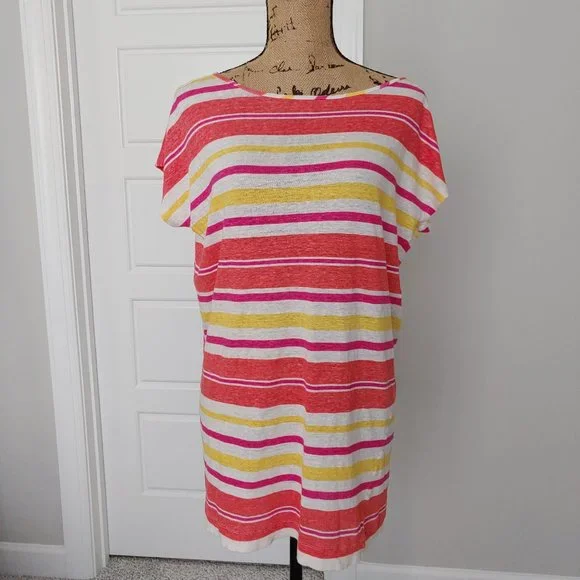 LOFT Beach Striped cover-up Large