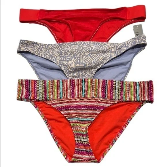 Bikini Swim bottoms bundle of 3 pairs size XL new