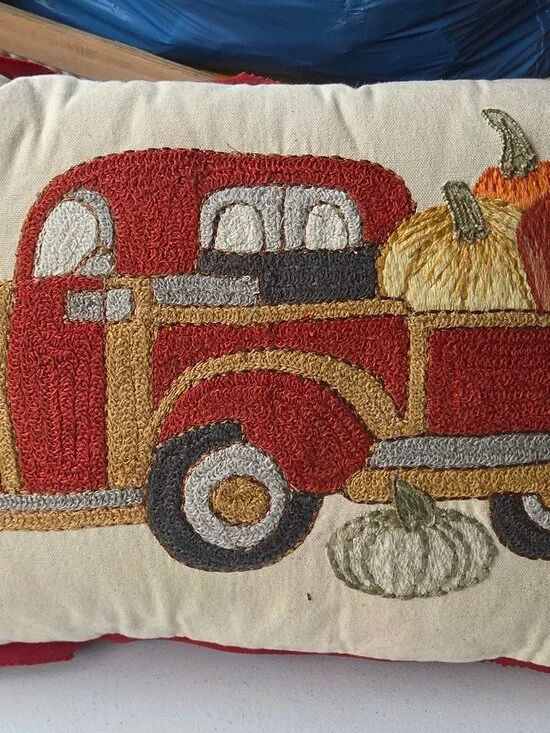 The Prairie by Rachel Ashwell Fall Harvest Pumpkin Thow Pillow 19