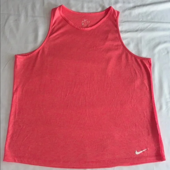 Nike‎ Vibrant Orange Pink Tank Top Athletic Wear Size XL