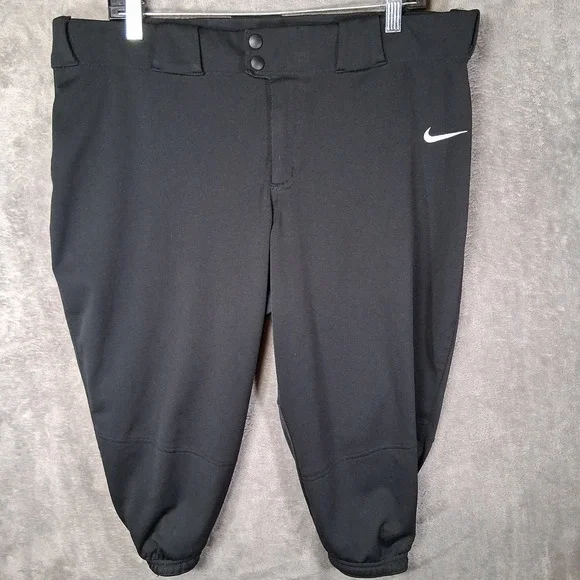 Nike Vapor Select 3/4‎ Length Softball Pants Women's Size XL Team Black
