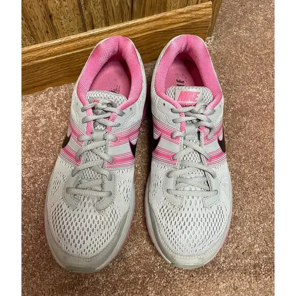 NIKE Air Zoom Pegasus 29 women’s gray pink stripes size 8 sneakers ankle‎