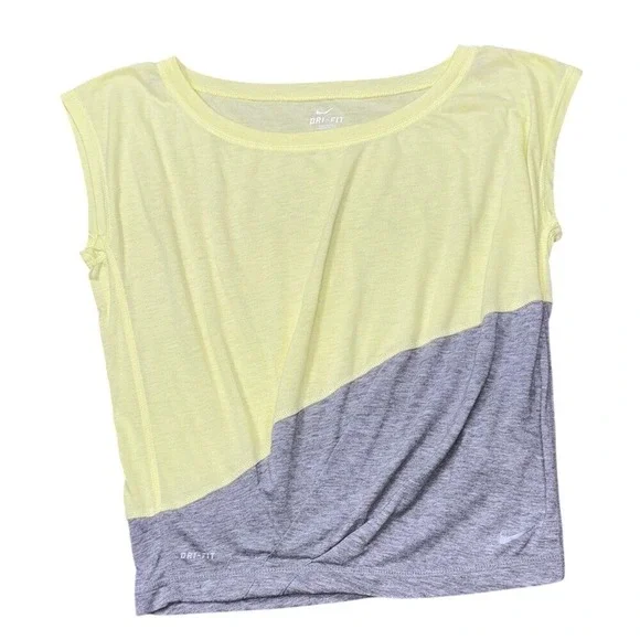 Nike Dri-Fit size small Women's‎ Yellow and Gray Top