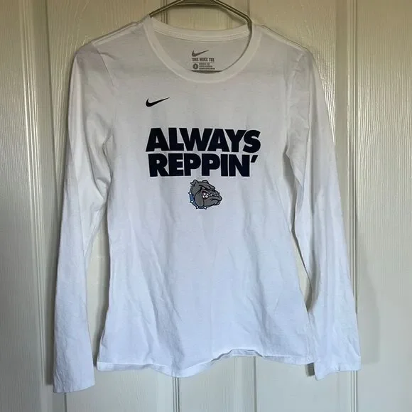 Nike lightweight white long sleeve t shirt size small