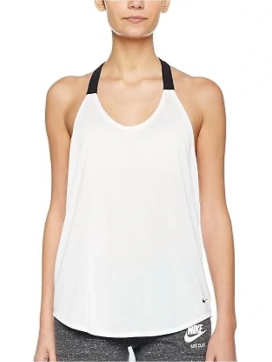 Nike White Tank Top with Black Strap running training small