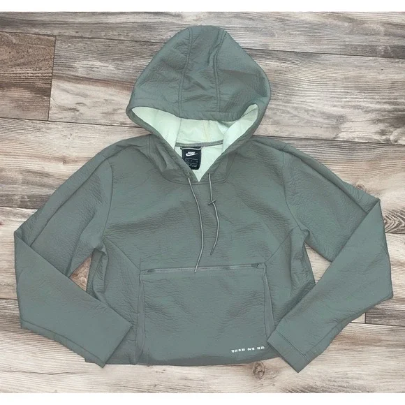 Nike Tech Pack Packable Cropped Green‎ Hoodie Size Small