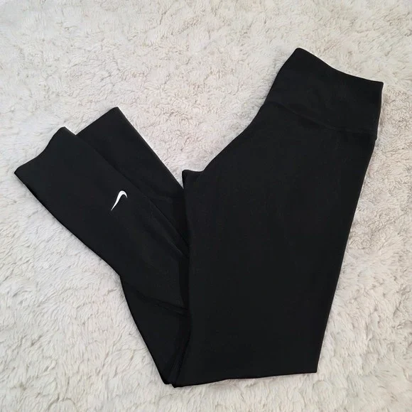 Nike Dri-FIT Womens Size M High Waisted Black Athletic Leggings Outdoor Yoga Run