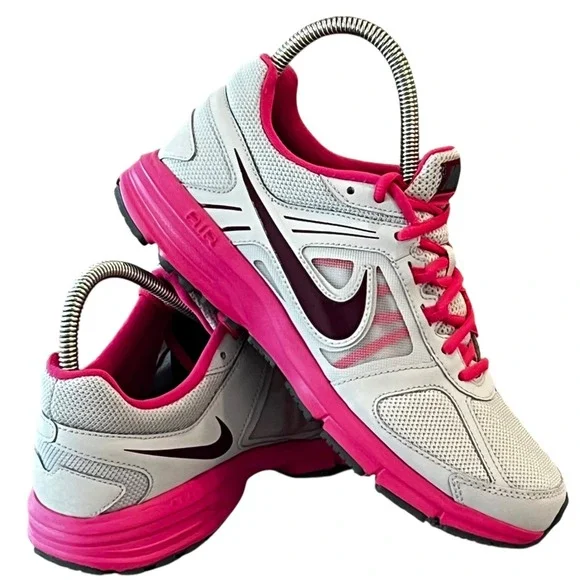 New Nike Air Relentless 3 Running Sneakers Womens 8 Gray‎ Pink 616596-001