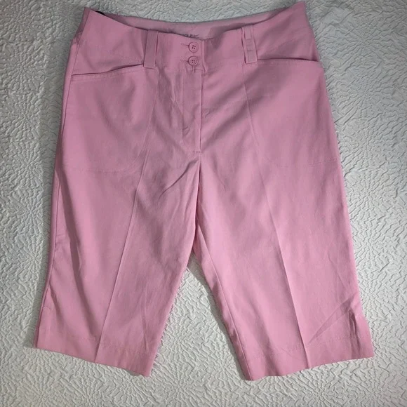 Nike Golf‎ NikeFit DRY Pink Bermuda Shorts Womens Size 8 Performance Activewear