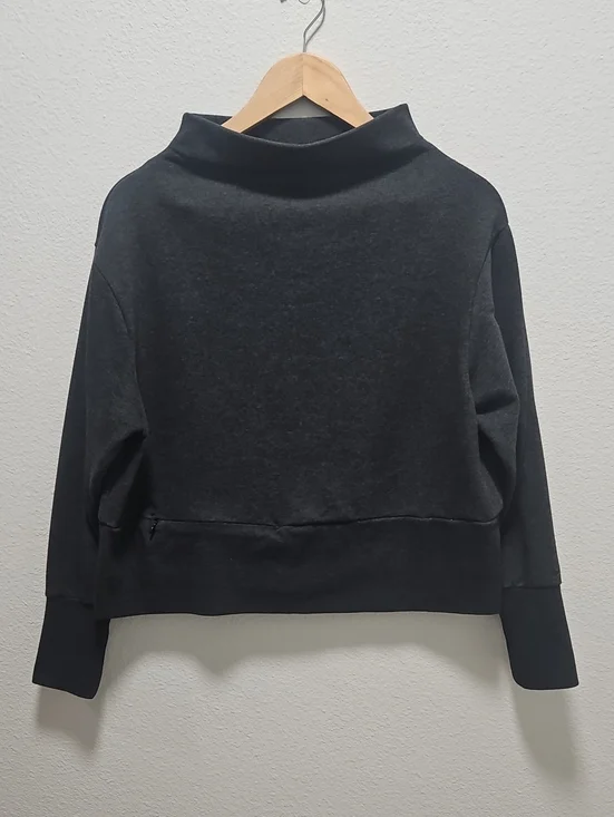 Nike Women's Dark Gray Mock Neck Pullover Sweater Medium Athletic Workout