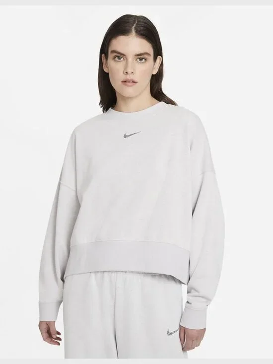 Nike Women's Gray Collection Essential Crew Neck Casual Sweatshirt Size S