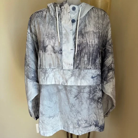Nike Tie Dye Woven Wave Dye Anorak Jacket Pullover Windbreaker Women's Small‎