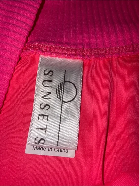 Two-Tone Pink Twist-Front Tankini Swimsuit