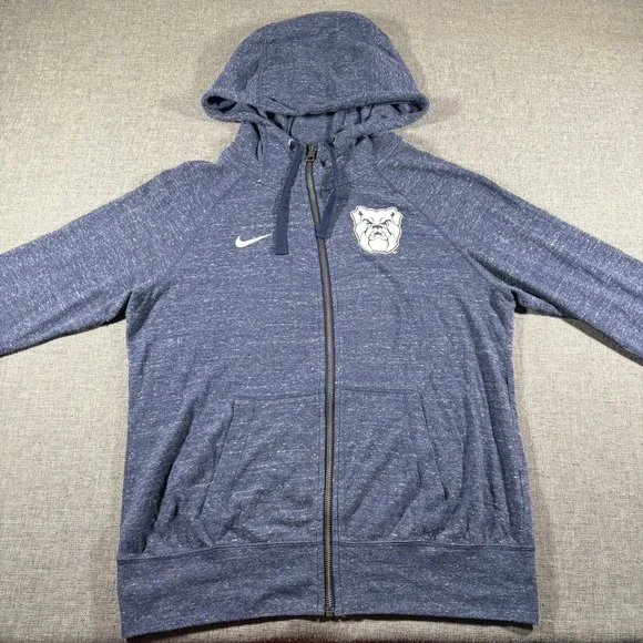 Nike Butler Bulldogs Full Zip Hoodie Womens Medium Blue Heathered Gym W32771