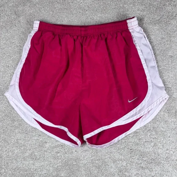 Nike Fit Dry Tempo Running Shorts Womens Medium Pink Mesh Athletic‎ Activewear