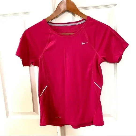 Nike pink Dri-fit short sleeved top