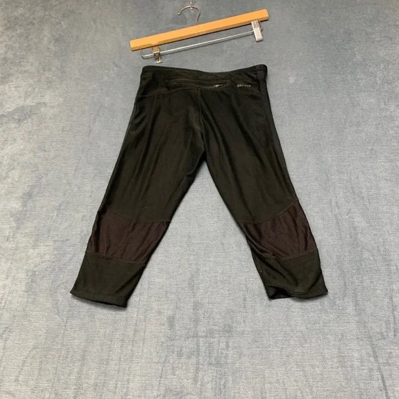 Nike Dri-FIT Capri Leggings Womens XS Black Running Yoga Gym Logo Activewear