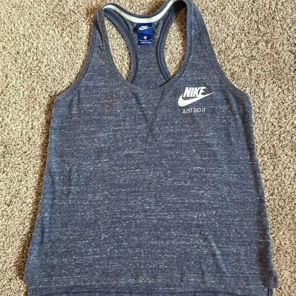 Nike Womens M Gray Blue Dri-FIT Athletic Racerback Tank Top