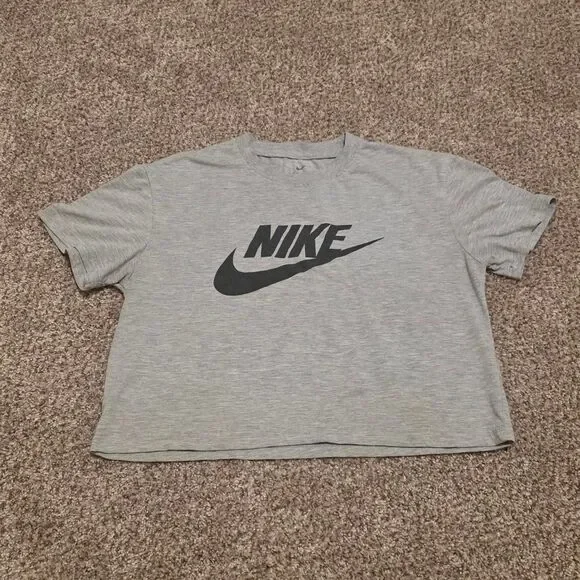 Nike Women's Grey Crop-top