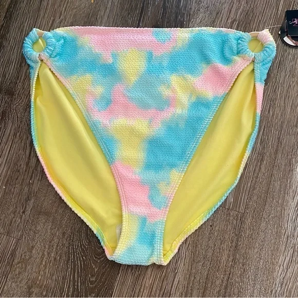 No Boundaries Swim Suit Junior Size XL 15-17 High Leg‎ High Waist New Wit…