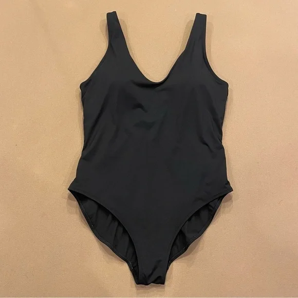 Athleta Seychelles Black One Piece Swimsuit Size XL