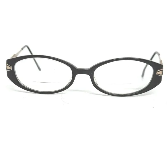 Kay Unger K119 BLK 135 Womens Eyeglasses Frames Black Gold‎ Oval 52-17-135 21642