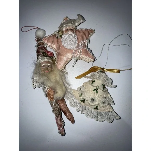 Mark Roberts Vintage Santa Fairy And 2 Other Handmade‎ Ornaments Q