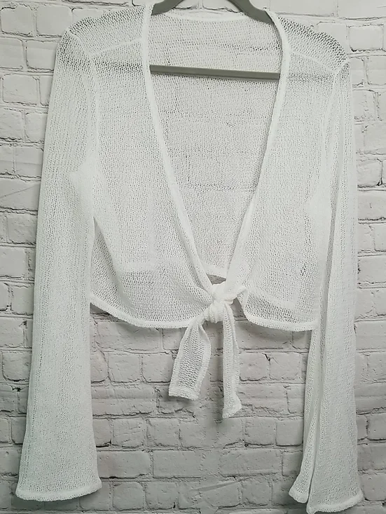 SHEIN Coverup XLarge Bell Sleeve Waist Tie