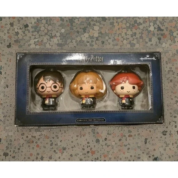 Hallmark Harry Potter Hermione Ron Christmas Ornament Set of 3 NIB New in Box