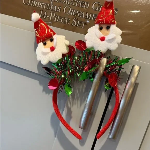Macy's Festive Santa Headband - Red and Green