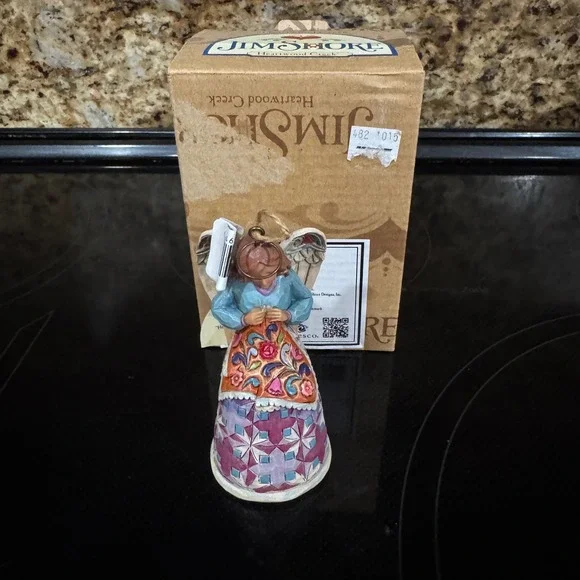 Jim Shore Heartwood Creek Sewing Angel Hanging Ornament 4047805 Enesco 2015 Box