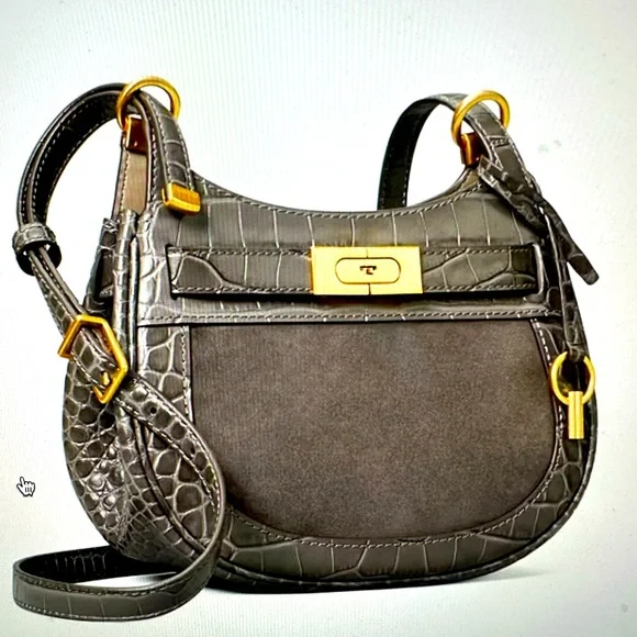 NWT Tory Burch Lee Radziwill Small Saddlebag Crossbody