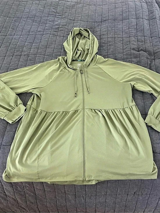 lug Women’s SHIMMY Full Zip Lightweight Performance Jersey Hoodie; Large